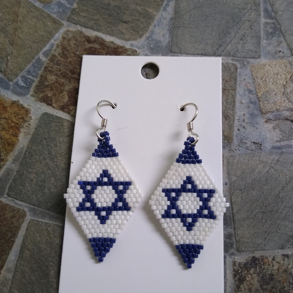 David  Star Handmade Blue and White